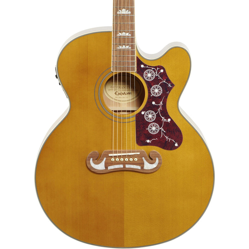 Epi J-200SCE (Solid Top) Nat – Motor City Guitar