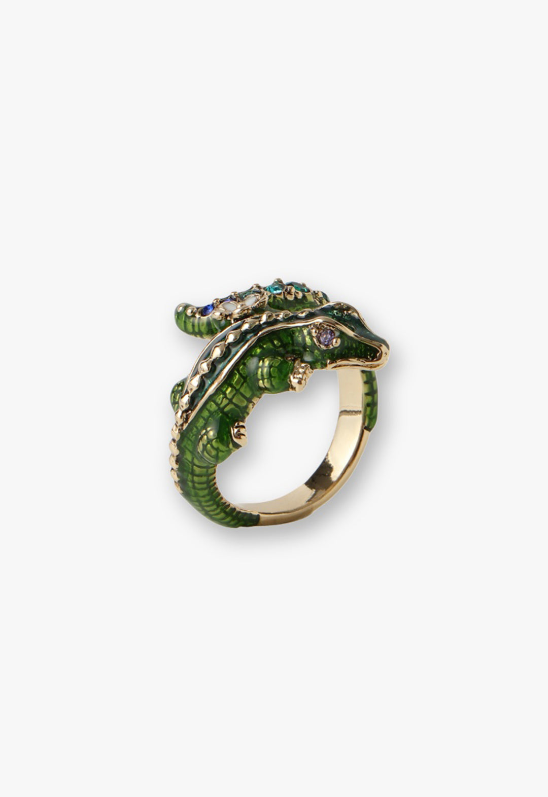 Crocodile motif ring
