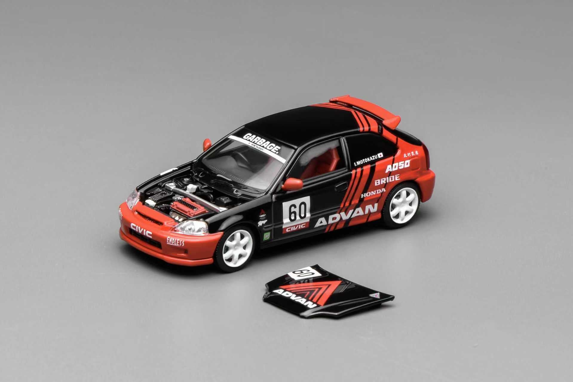 ETA: Jun 2026 ] MotorHelix 1/64 Honda Civic Type-R EK9 – Black Ice