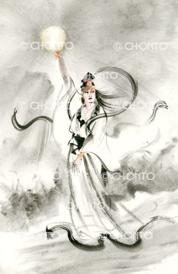 水墨画イラストレーター渡邊ちょんとwow!CHONTO illustration