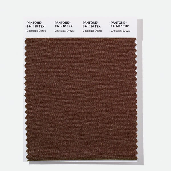 Pantone Polyester Swatch Card 19-1410 TSX Chocolate Drizzle