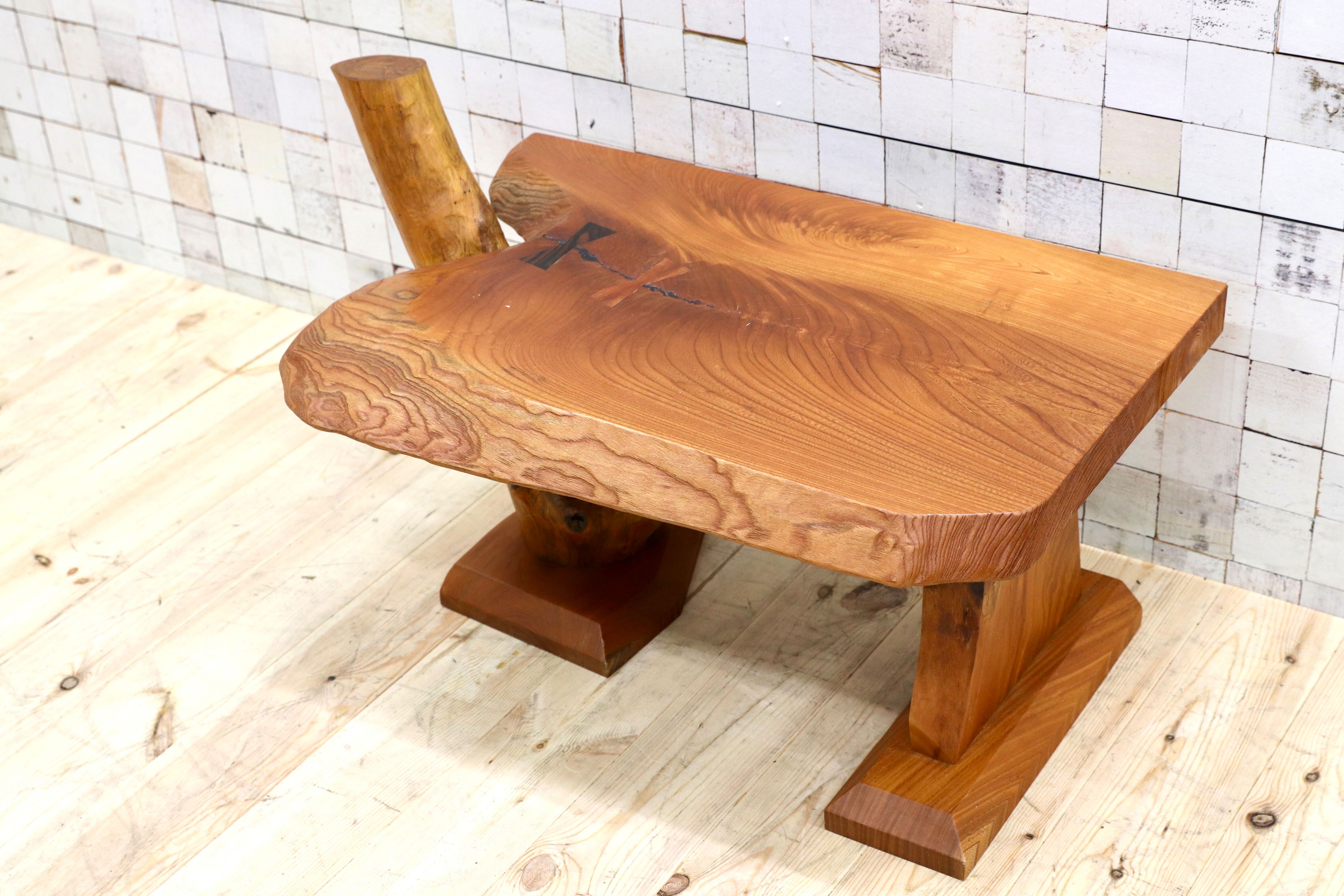 GMFT439○木製 工房家具 文机 花台 飾り台 置床 座敷机 和家具 レトロ