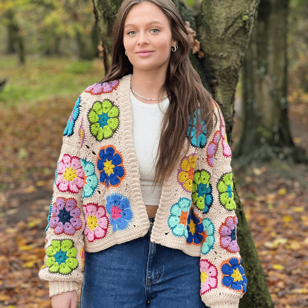 Frieda African Flower - Cardigan – Hobbii