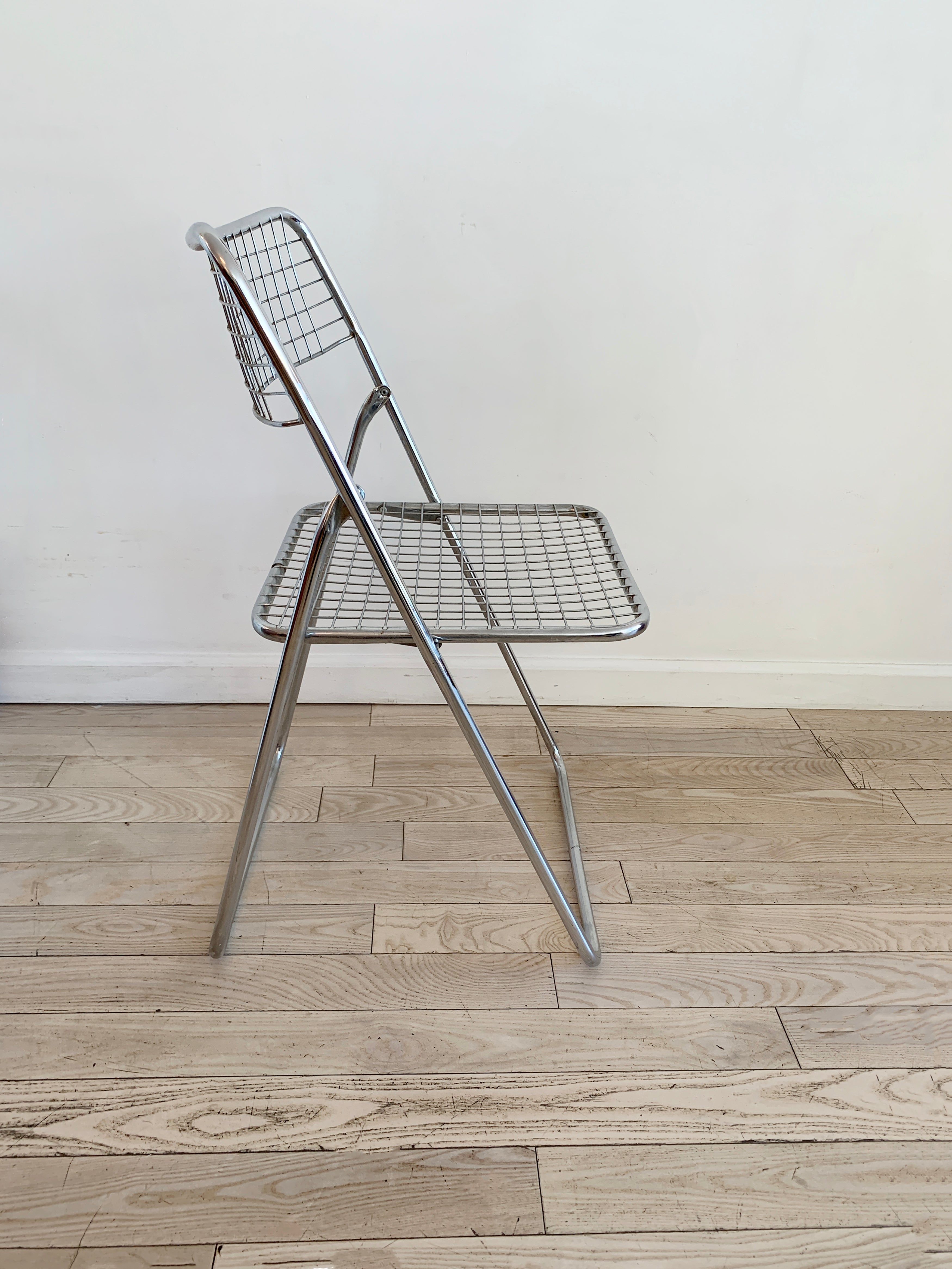 Chrome Grid Folding Chair by Niels Gammelgaard for IKEA, 1979