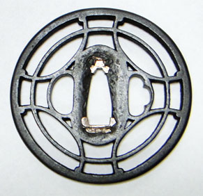 尾張「輪に外四つ鐶透かし」鐔