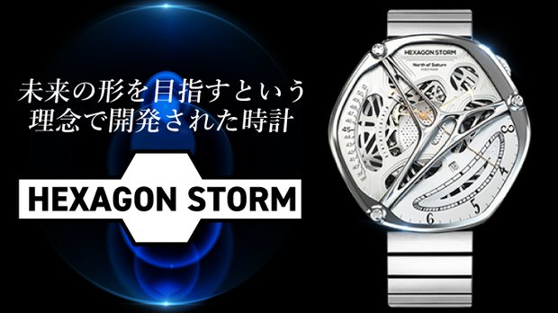 六角形の腕時計【HEXAGON STORM】（カラー：ホワイト） – Makuake STORE
