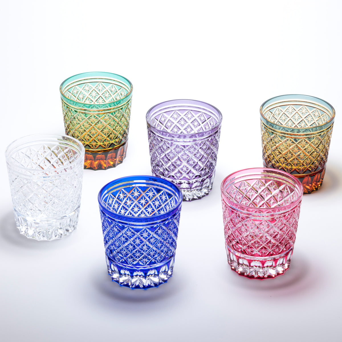 M-266 矢来星重文様 オールド 彩 – 硝子工房 彩鳳