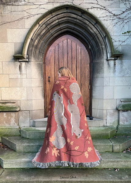 Squirrels ~ Woven Tapestry Blanket – Sammie Clark Art