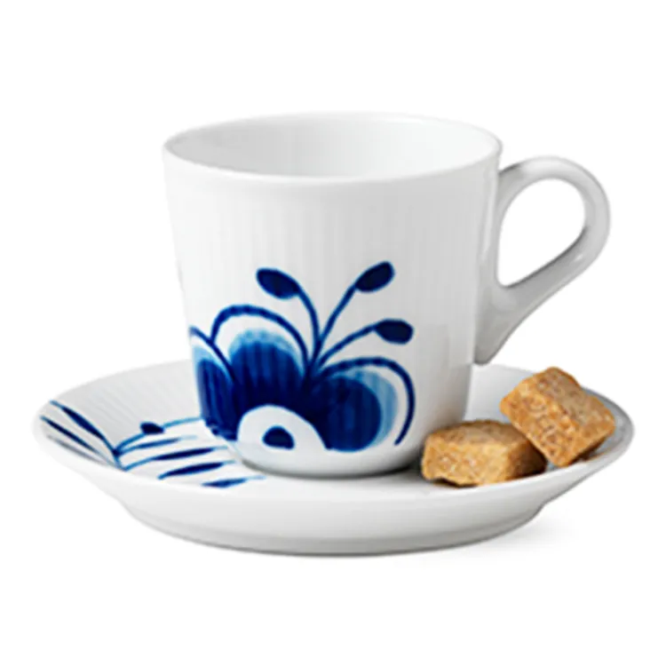 ☆［ロイヤルコペンハーゲン］ブルーフルーテッドメガエスプレッソ