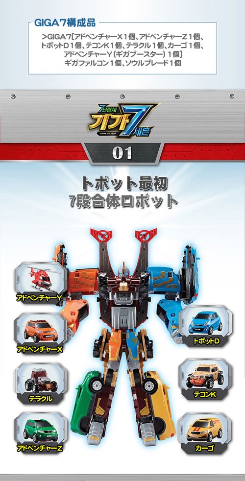 先払いのみ）韓国おもちゃ 「変身自動車 トボット」GIGA SEVEN