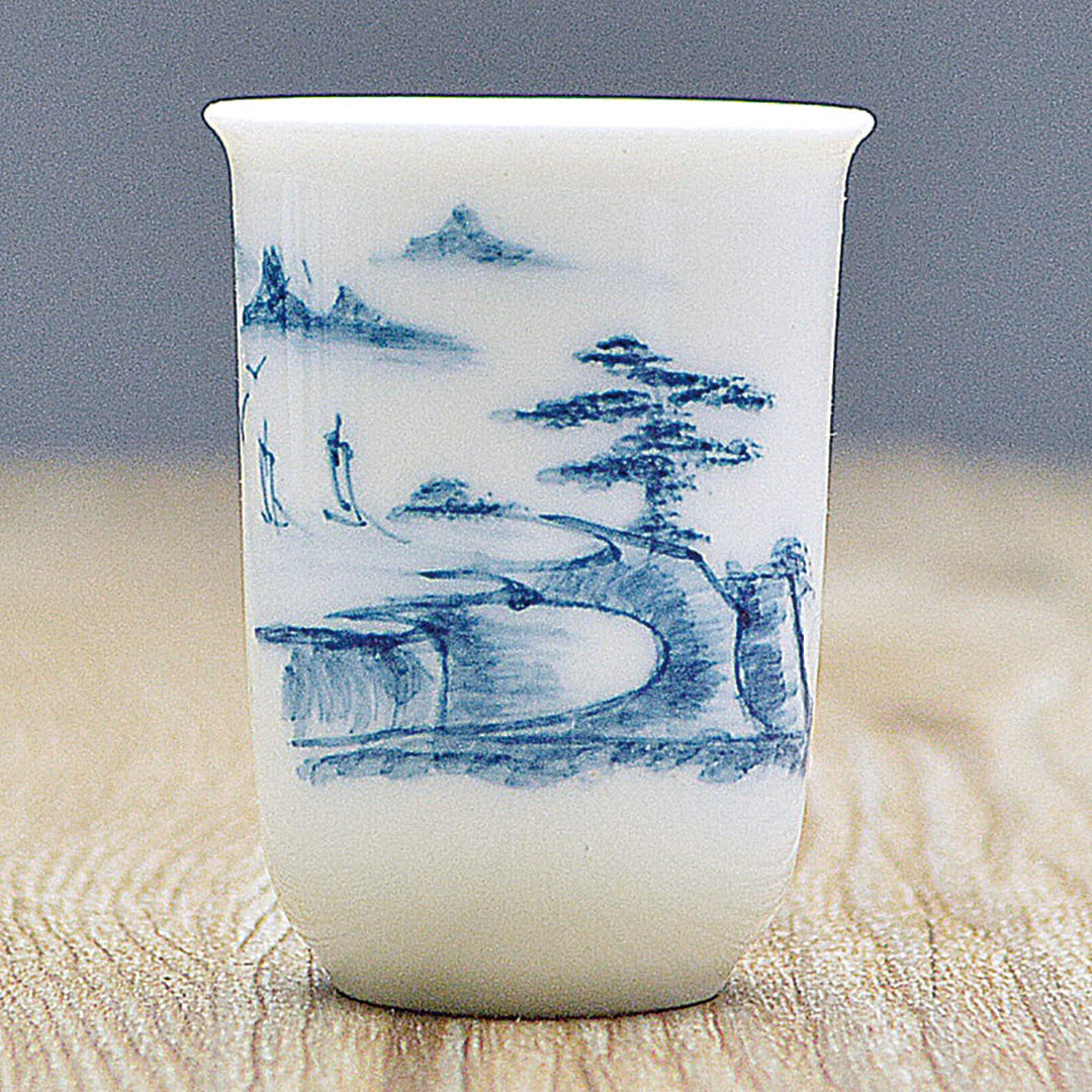 青花磁器 聞香杯（山水）｜中国茶器専門店の通販・天香茶行