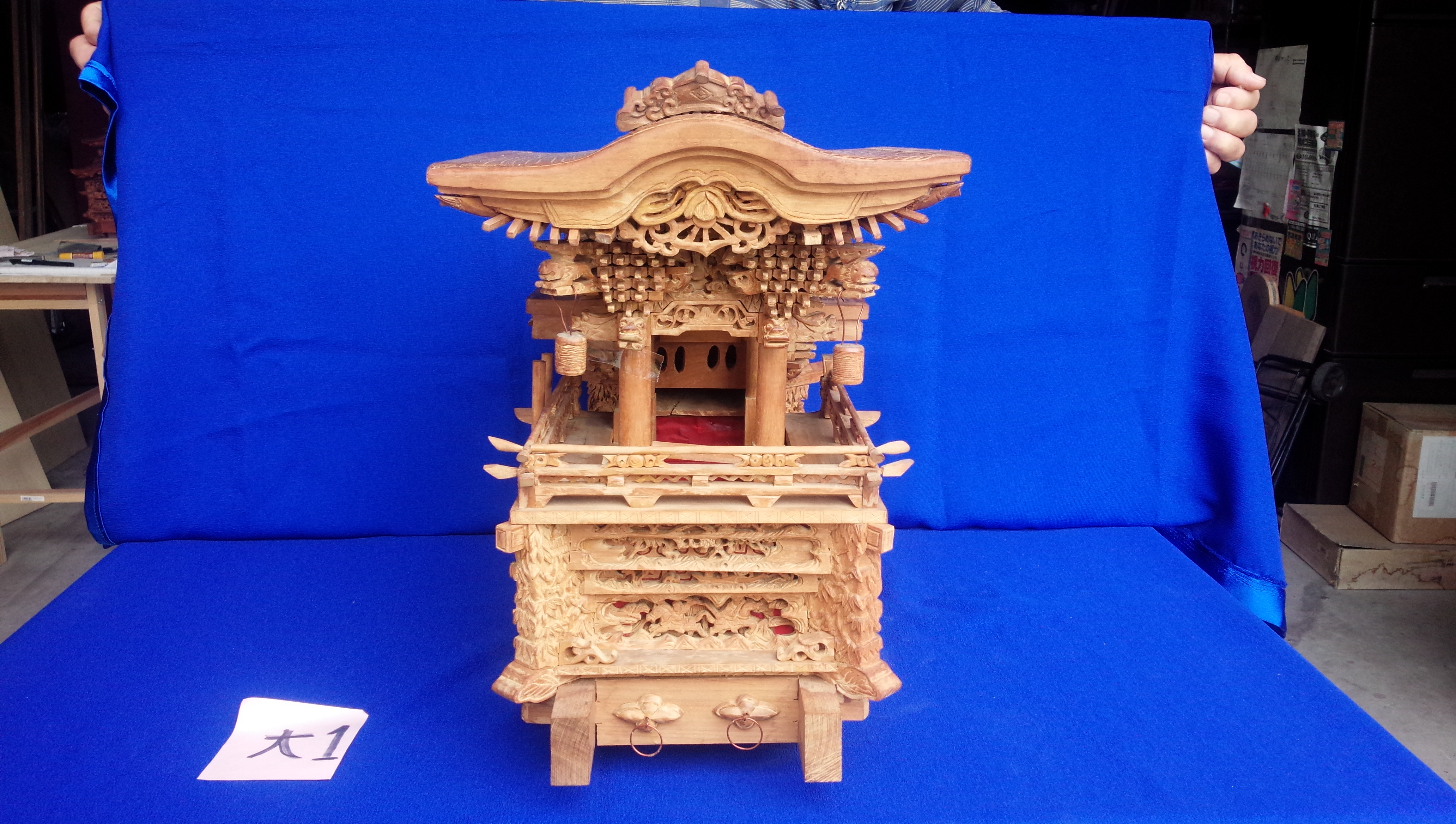 彫刻欄間の高原銘木店 ＞ 飾り・置物 ＞ 0763 山車-大 だんじり祭り