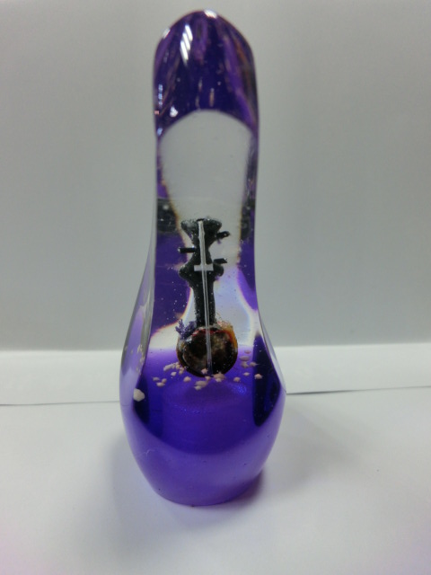 アアクリル三線バチ、ミニチュア三線入りバチ（沖縄三線のてぃだ屋）