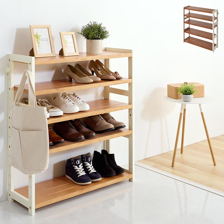 シューズラック 5段 幅85cm 玄関収納 おしゃれ ぼん家具 SBX100800