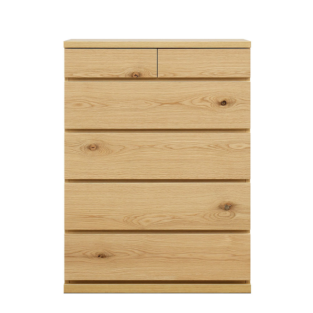 チェスト「アビィ2」幅88.2cm 引出し5段（88-5） ホワイトオーク材