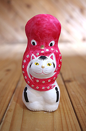 山形県米沢市の相良人形「猫に蛸」ver.JETLINK｜ジェットリンクの民芸