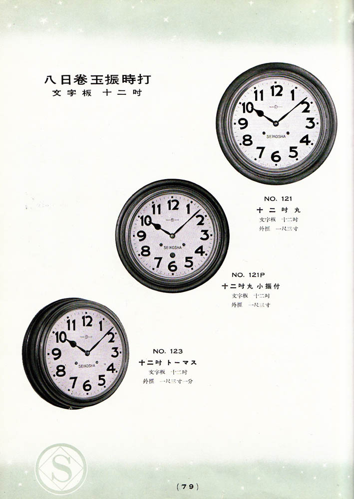 改良十二吋丸グレシャム - 精工舎