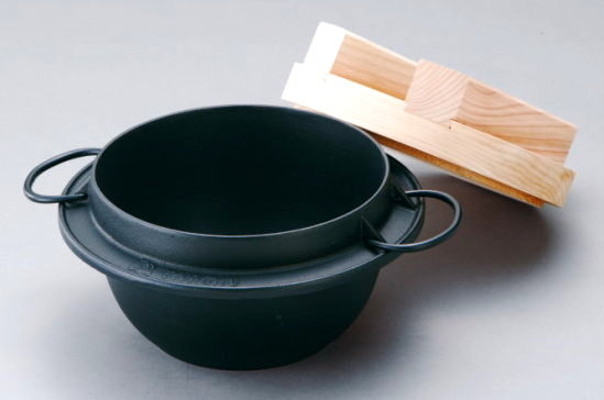 岩鋳・ごはん鍋3合炊 木蓋付／本場盛岡南部鉄器／こだわりやさん．com