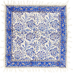 ペルシャサラサ更紗--ブルー色50×50--【ペルシャ絨毯.com】