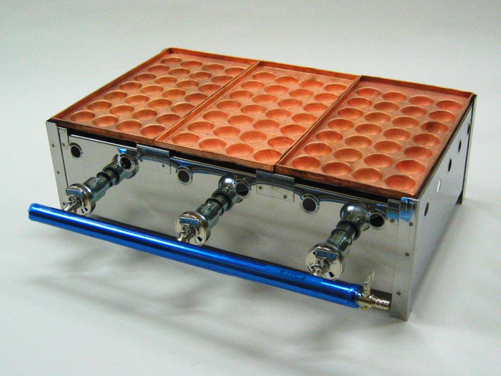 たこ焼き器28穴 銅板 1連：鉄板焼き器・たこ焼き器などを扱う厨房機器