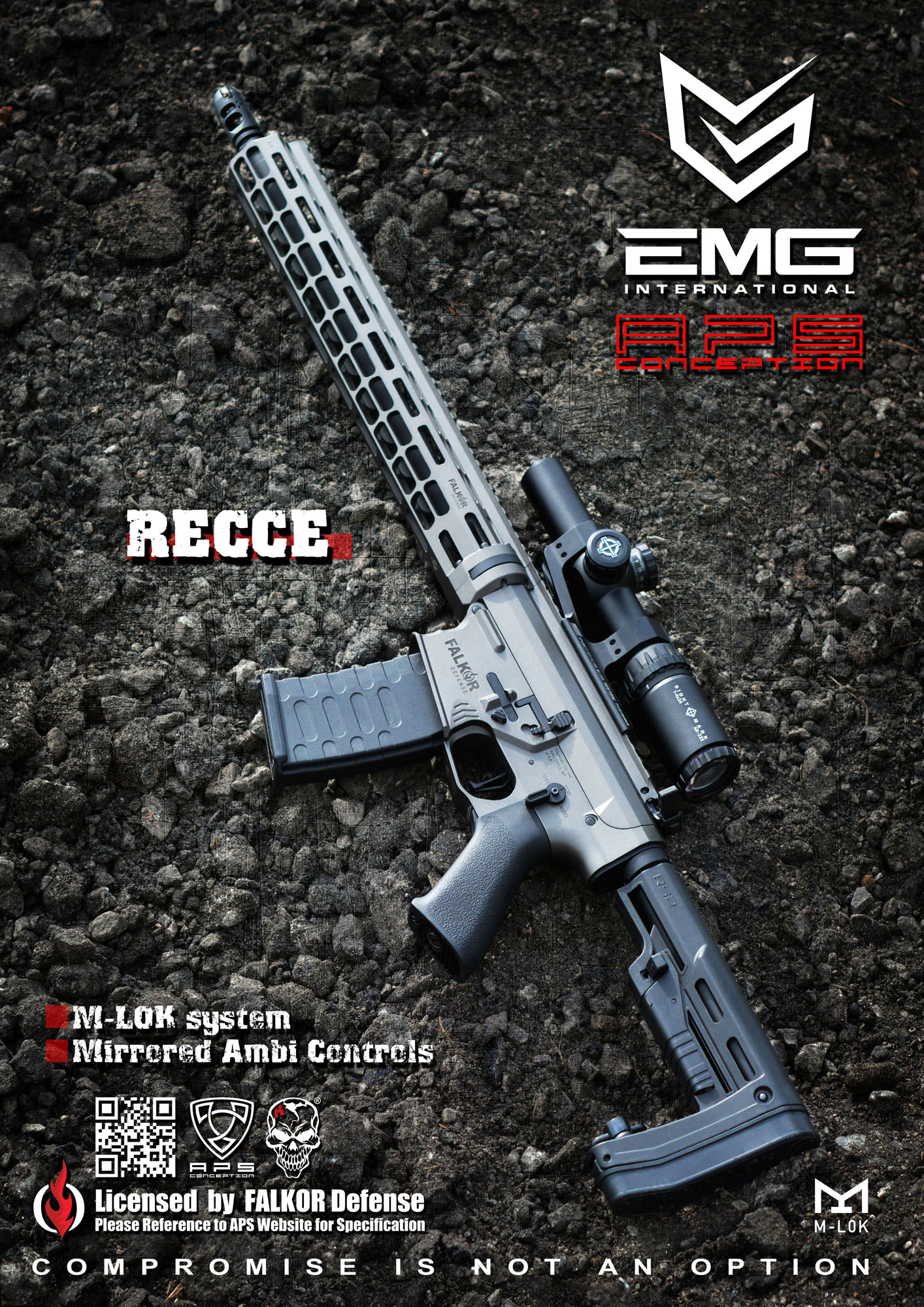 Falkor Defense Recce 223 Ambi Sport with Edge II Gear Box