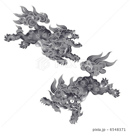 唐獅子のイラスト素材 [6548371] - PIXTA
