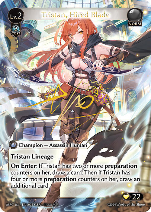 Tristan, Hired Blade (CSR) - Mercurial Heart - Grand Archive TCG