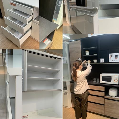 ココット W100オープン/ホワイト【食器棚/ナチュラル/シンプル/高橋