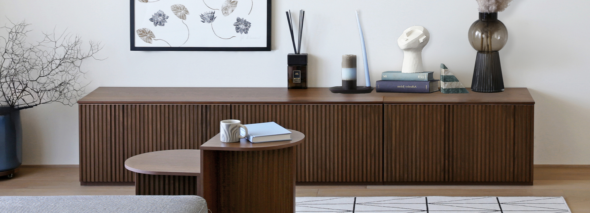 リブシリーズ H50サイドテーブル WALNUT (W40×D35×H50) 税込￥64,800