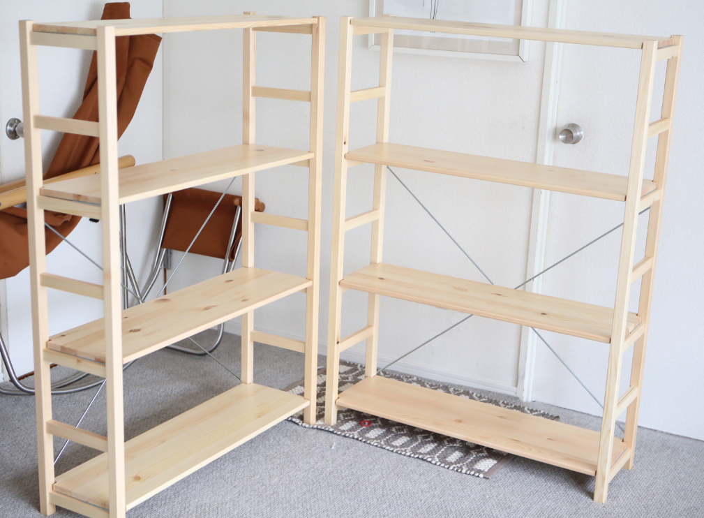 部屋が広く見える】無印良品の奥行き25cmのパイン材ユニットシェルフは