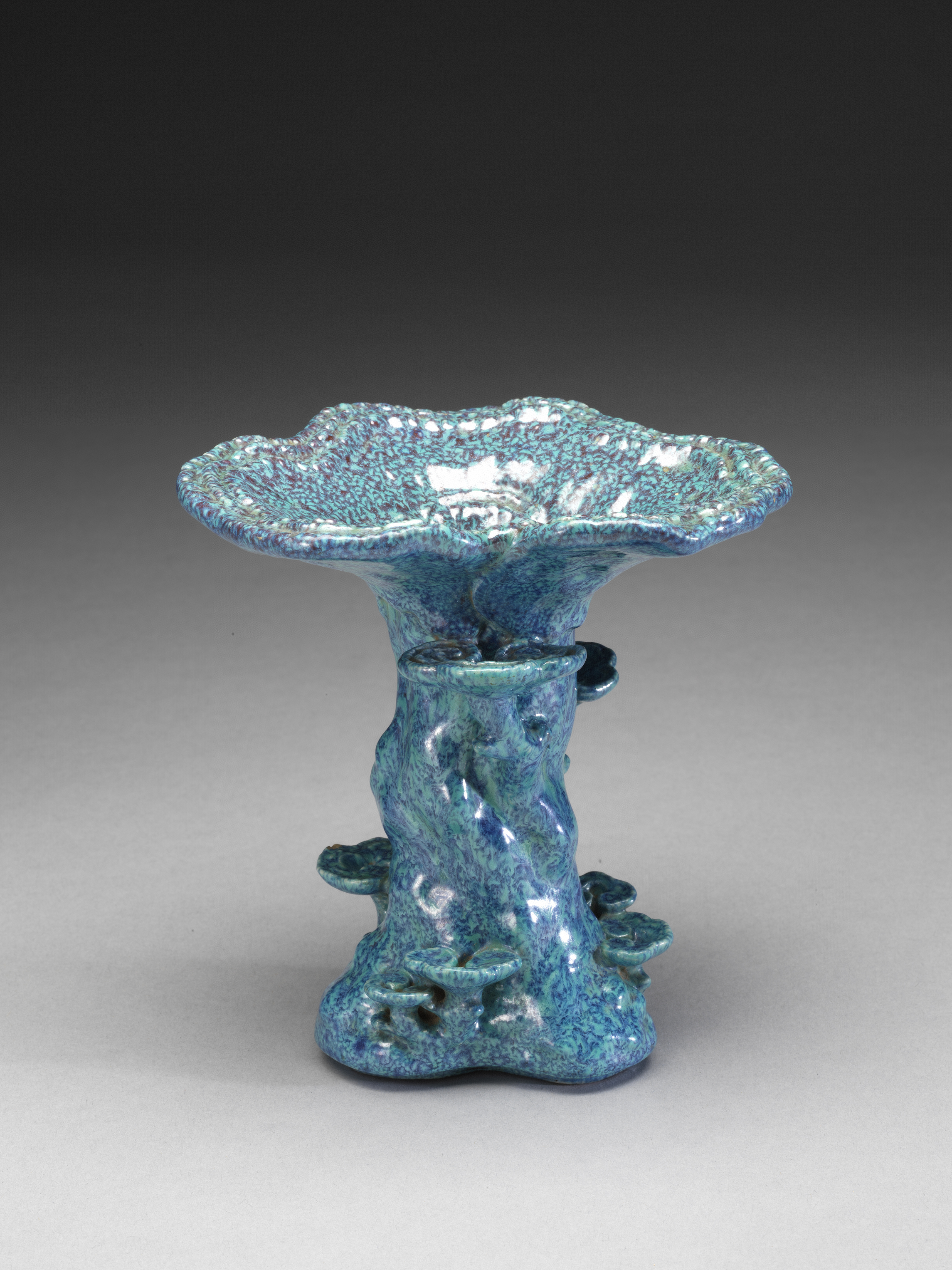 国立故宮博物院 3D文物鑑賞-3D文物-清 乾隆 炉鈞釉霊芝花挿