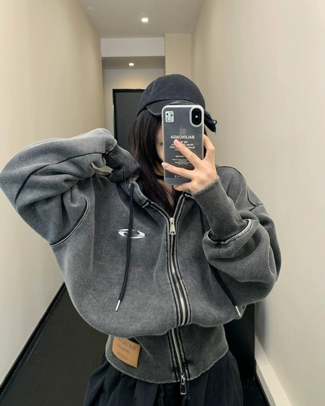 ウォッシュ加工ジップアップパーカー SL319 – THE SOL93