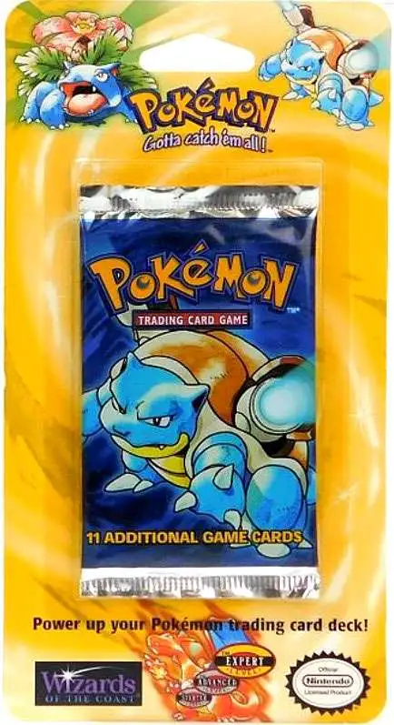 Pokemon Base Set Basic BLISTER Booster Pack 11 Cards, BLASTOISE
