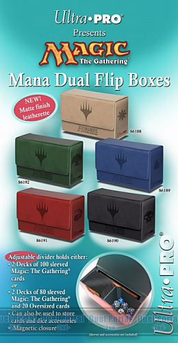 ウルトラプロからマナシンボルが刻印された5色のデッキボックスが