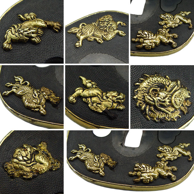 日本刀の鐔・鍔｜麒麟獅子丸龍文｜保存刀装具｜日本刀専門店・東京【十拳】