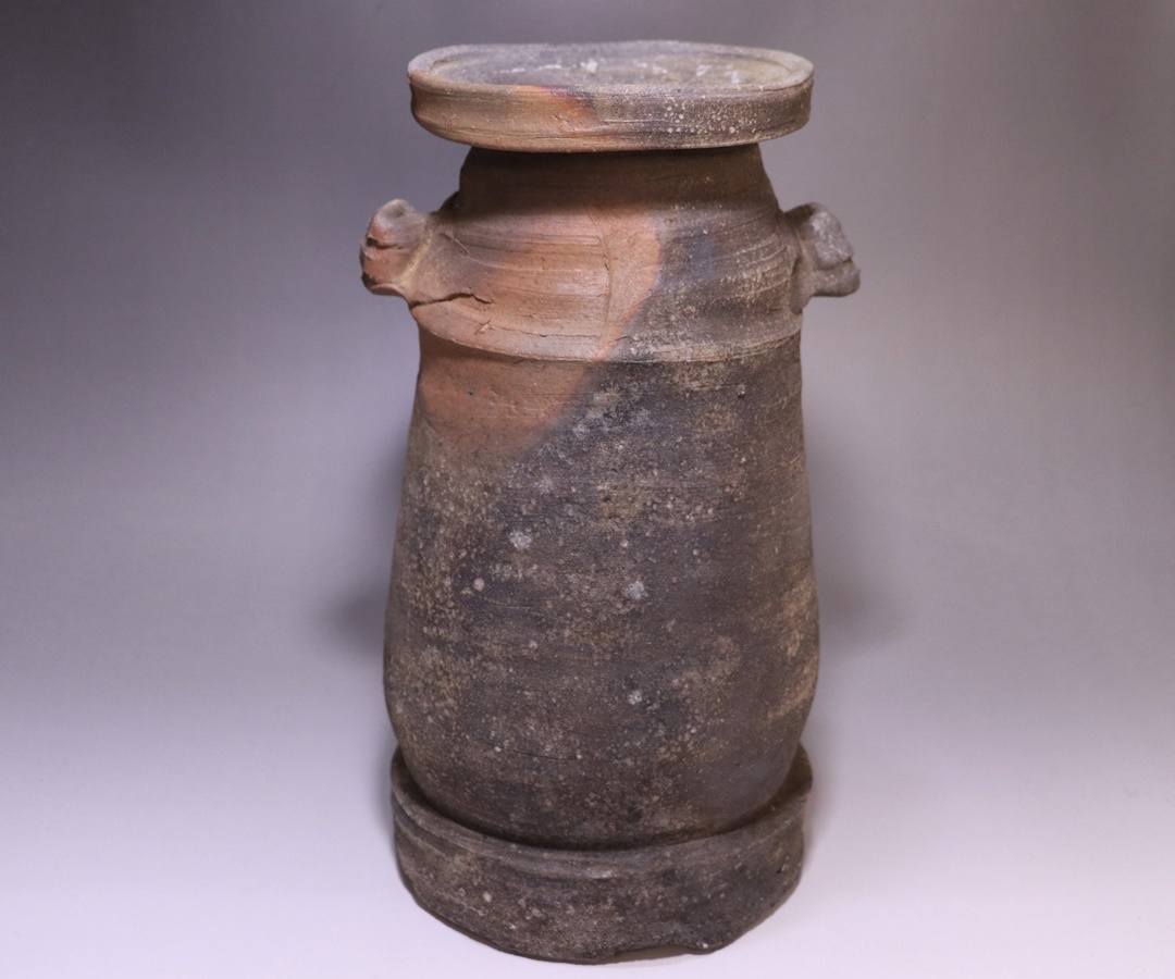 正宗 悟 作 「備前耳付花入」 ～備前焼専門卸小売店 川口陶楽苑～