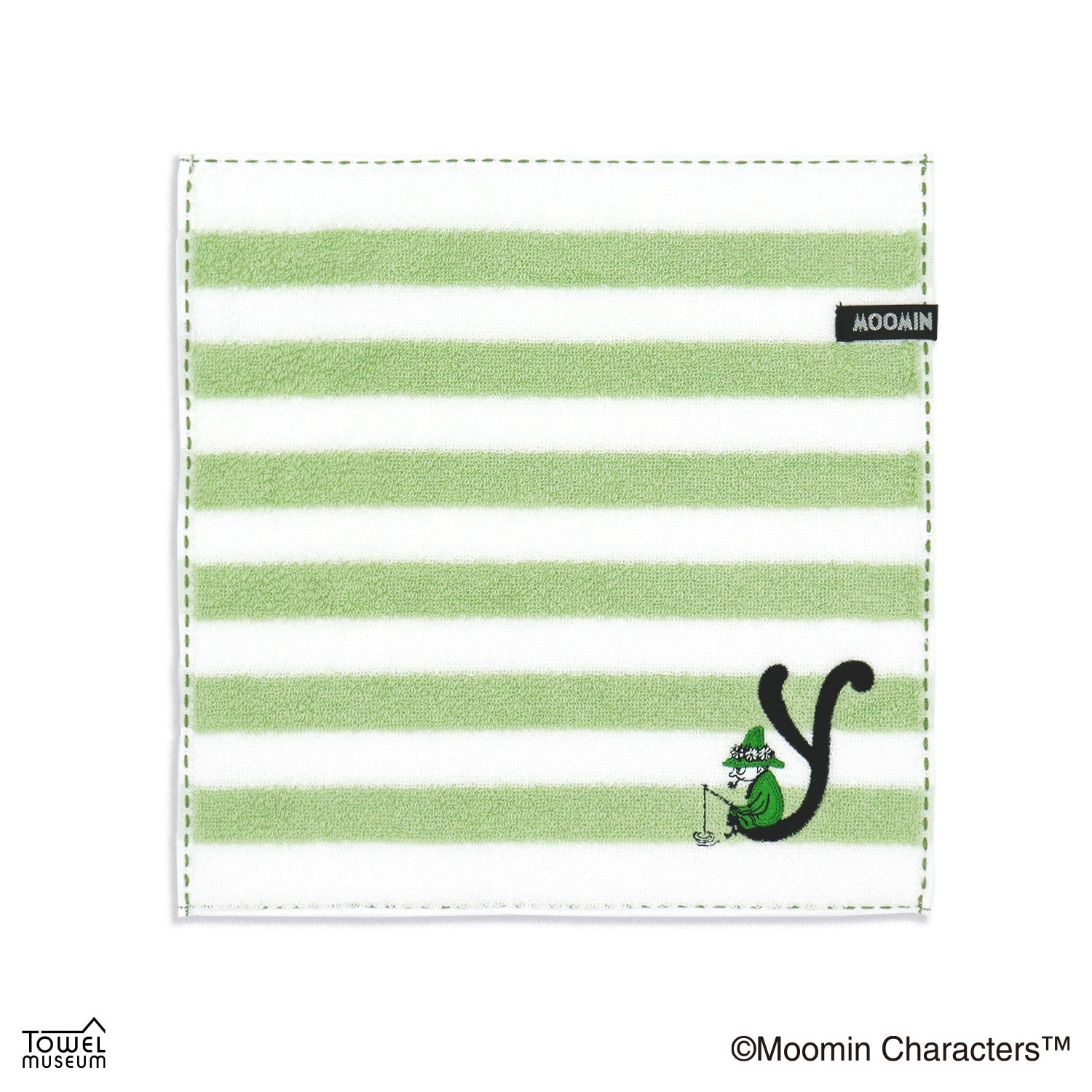 ムーミン』イニシャルステッチ（スナフキン） タオルハンカチ – タオル