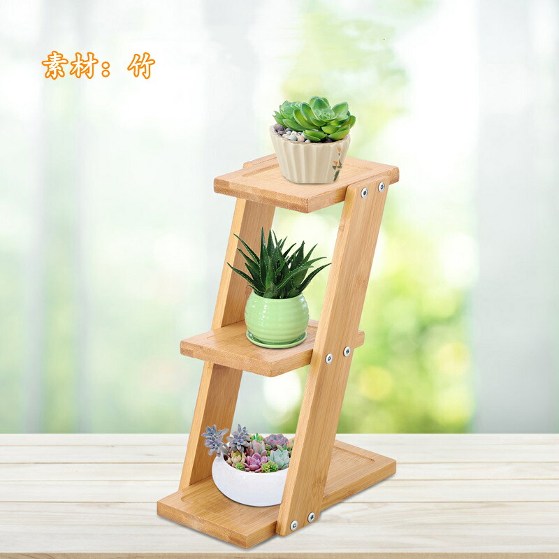 楽天市場】フラワースタンド 多肉植物 棚 木製 3段 ガーデンラック