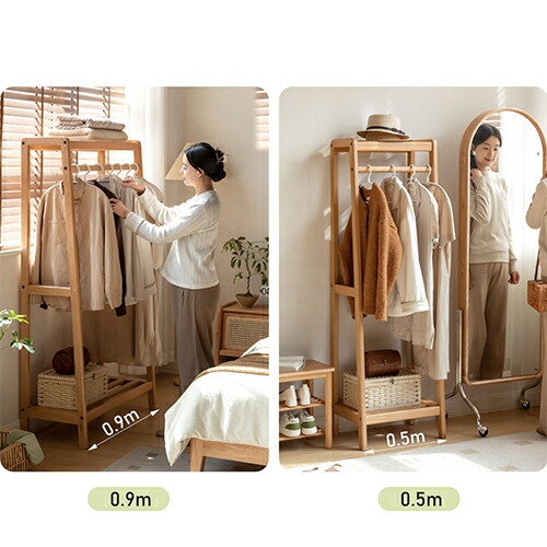 楽天市場】ハンガーラック ラック 洋服掛け ハンガーラック 天然木