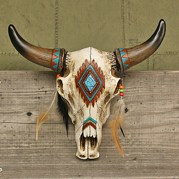 楽天市場】【壁掛けオブジェ】サウスウエスト ブル スカル ヘッド