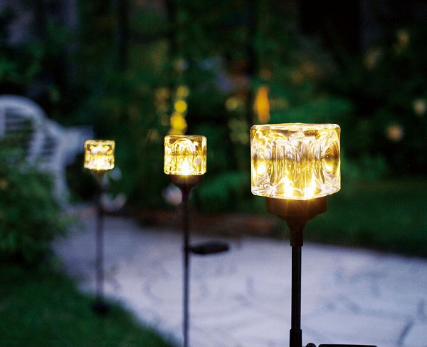 楽天市場】キューブ スティックソーラーガーデンライト LED ソーラー