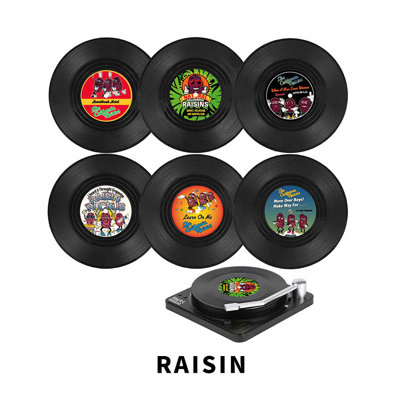 楽天市場】RECORD COASTER レコード コースター 6枚1セット RAISIN