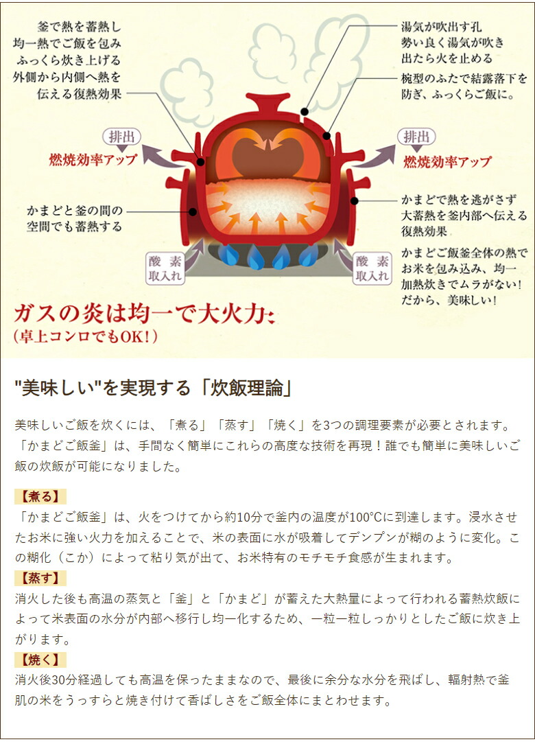 楽天市場】黒樂 かまどご飯釜（国内生産モデル）小サイズ 1〜2合炊き用