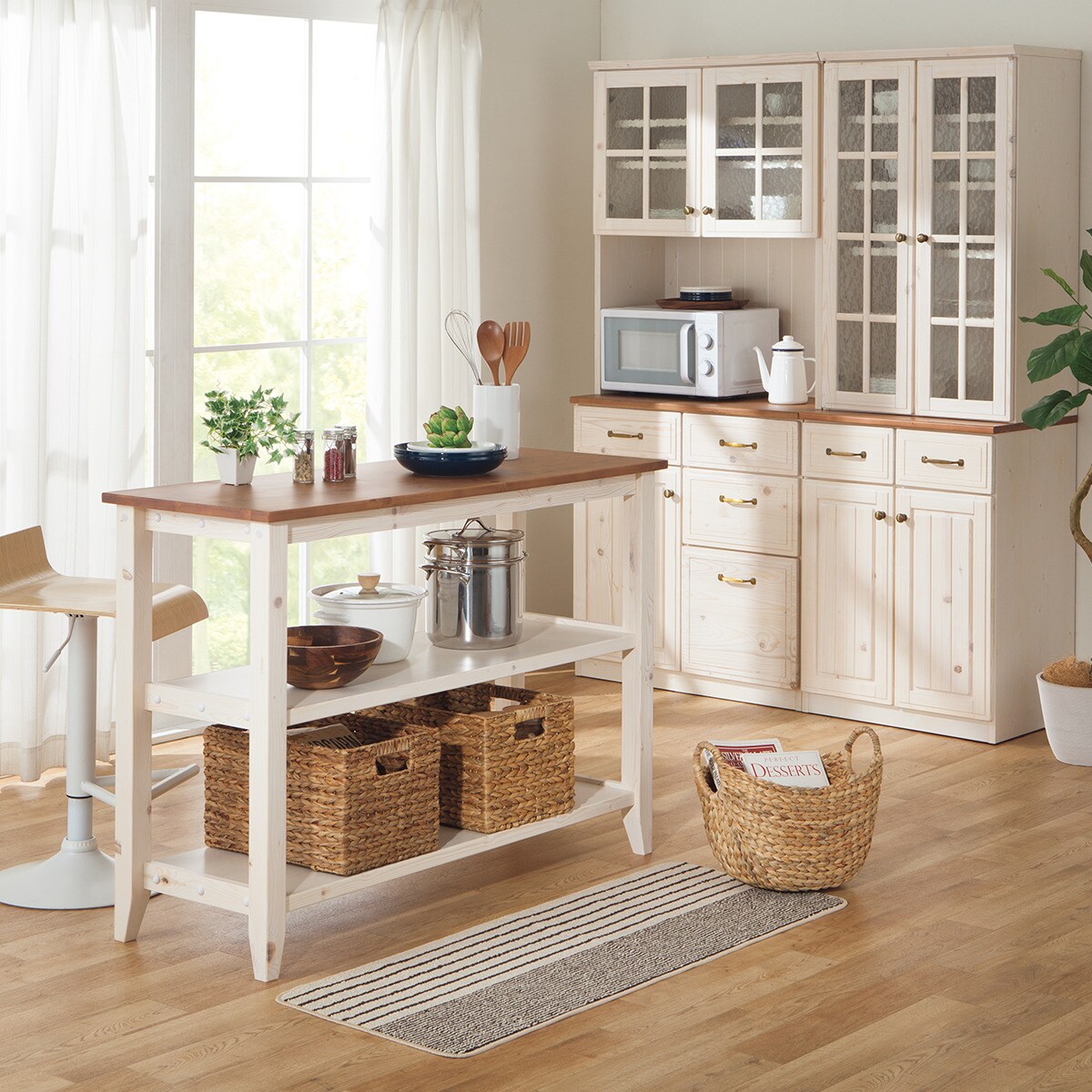 楽天市場】[幅80cm] キッチンボード (シナモ80 WH) ニトリ 【配送員