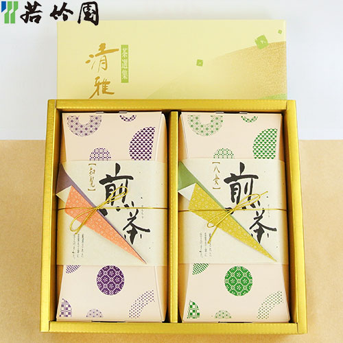 楽天市場】若竹園 清雅一撰 緑茶ギフトセット (知覧茶・八女茶各80g