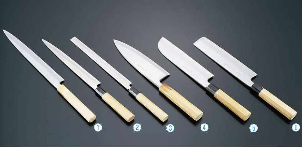 青木刃物製作所 堺孝行 シェフ和包丁 鎌形薄刃 180mm 04053 (包丁