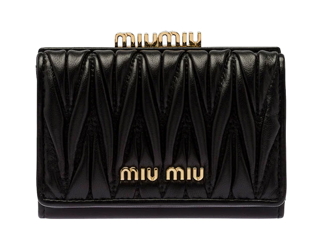 楽天市場】MiuMiu ミュウミュウ 三つ折り財布 マテラッセ MATELASSE