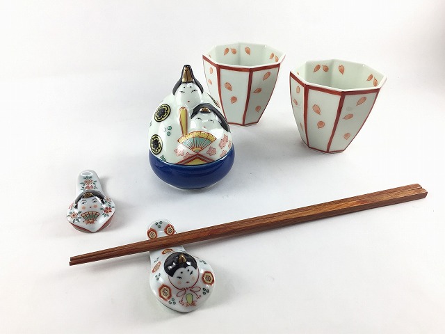 楽天市場】有田焼 幸楽窯 錦オヒナ様箸置き(男雛(お殿様)/女雛(お雛様