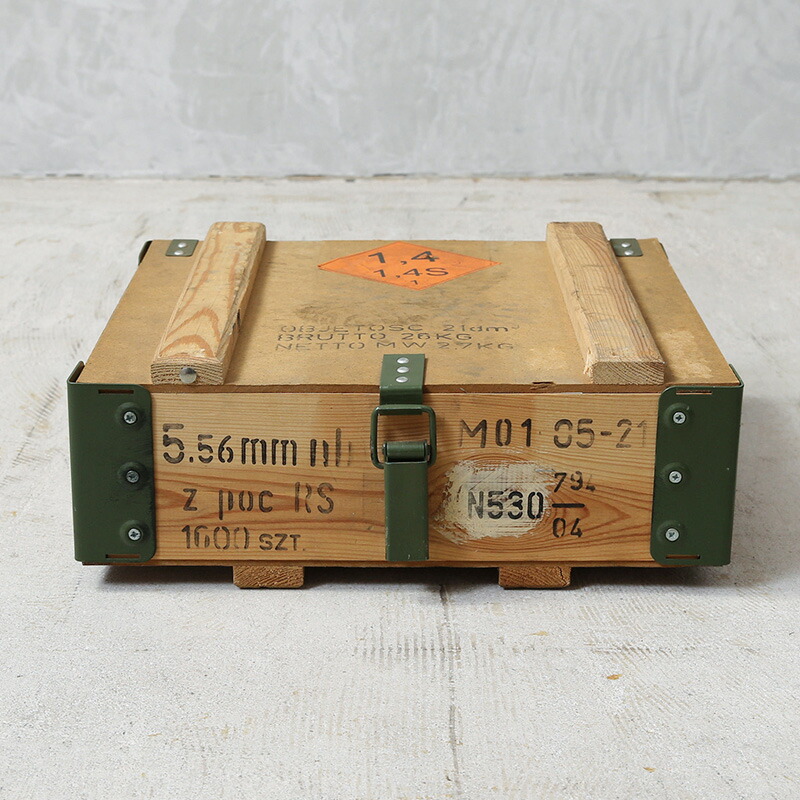 楽天市場】実物 USED ポーランド軍 アンモボックス ウッド メタル