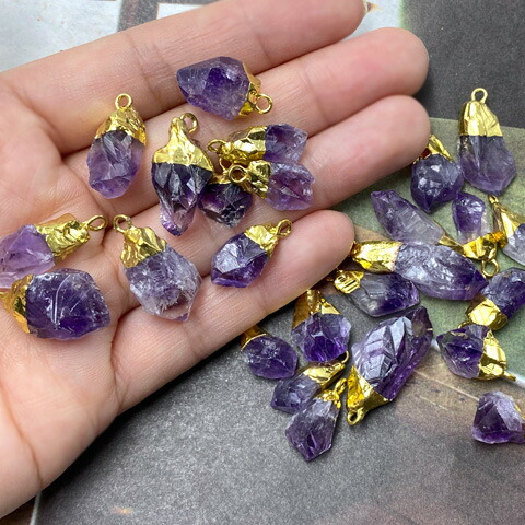 楽天市場】アメジスト 天然石 原石 パワーストーン アクセサリー